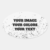 最初から作り直してオリジナルを作成する 楕円形シール (正面)