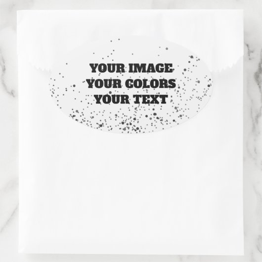 最初から作り直してオリジナルを作成する 楕円形シール (バッグ)