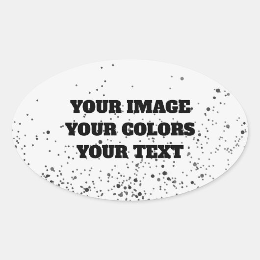 最初から作り直す & オリジナルを作成する 楕円形シール (正面)