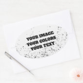 最初から作り直す & オリジナルを作成する 楕円形シール (封筒)