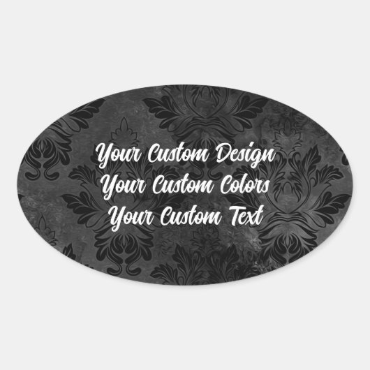 最初から作り直そう！完全にカスタマイズされたデザインに 楕円形シール (正面)