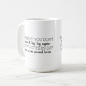 最初にあなたで幸せな母の日を成功してはいけない コーヒーマグカップ (正面左)