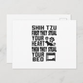 最初にあなたのハートを盗み、次にあなたのベッド ポストカード (正面/裏面)