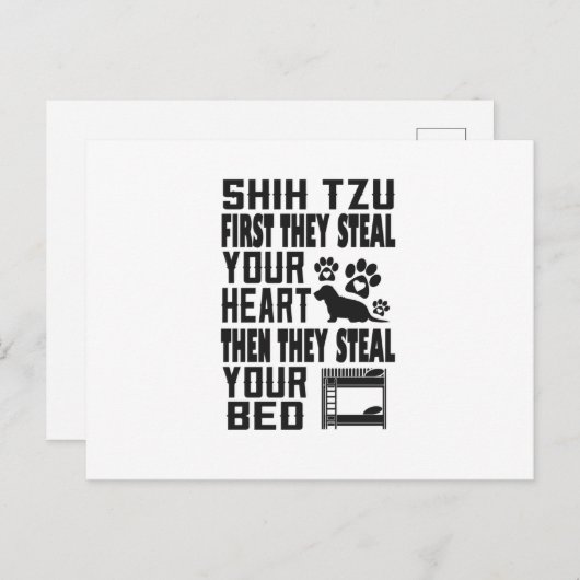 最初にあなたのハートを盗み、次にあなたのベッド ポストカード (正面/裏面)