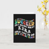 最初にうまくいかない場合、キラの言うことを試してみろ カード (黄色い花)