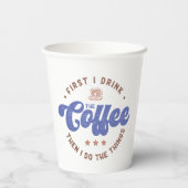 最初にコーヒーの皮肉なおもしろい引用文 紙コップ (裏面)