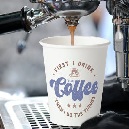 最初にコーヒーの皮肉なおもしろい引用文 紙コップ