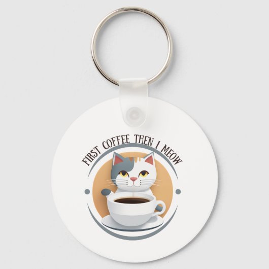 最初にコーヒーを飲んだら可愛い猫が出てくる キーホルダー (裏面)
