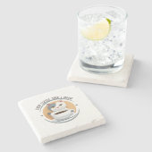 最初にコーヒーを飲んだら可愛い猫が出てくる ストーンコースター (横)