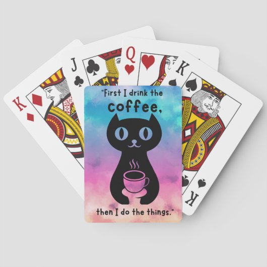 最初にコーヒーを飲んでから飲んでやるよ トランプ (裏面)