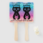 最初にコーヒーを飲んでから飲んでやるよ ハンドファン (正面&裏面)