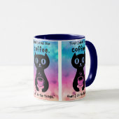 最初にコーヒーを飲んでから飲んでやるよ マグカップ (正面右)