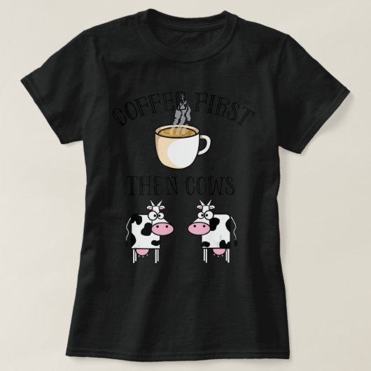 最初にコーヒー、次にCougs.png Tシャツ (デザイン正面)