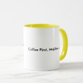 最初にコーヒー、Mojitosのより遅い陶磁器のマグ マグカップ (正面右)