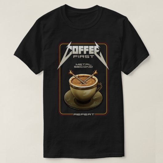最初にコーヒー Tシャツ (デザイン正面)