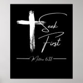 最初にシーク – Matthew 6:33 ポスター (正面)