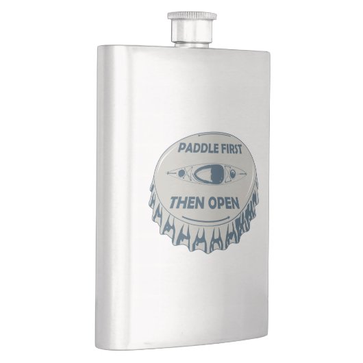 最初にパドルで開く フラスク (右)