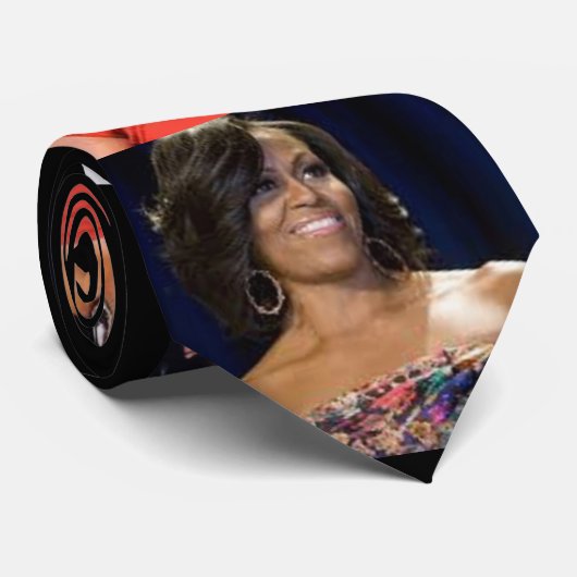 最初にミシェールオバマの黒の最初女性タイ ネクタイ (ロール)