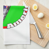 最初に切札の列車アメリカ キッチンタオル (四つ折り)