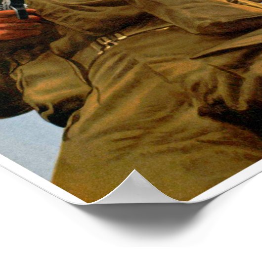 最初に彼のニーズを満たす英国の来Paratrooper ポスター (角)