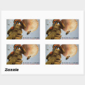 最初に彼のニーズを満たす英国の来Paratrooper 長方形シール (シート)