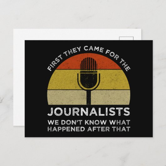 最初に彼ら来は記者たちのために ポストカード (正面/裏面)