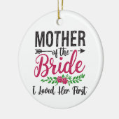 最初に彼女を愛した 花嫁の母 新婦の母 花 セラミックオーナメント (左)