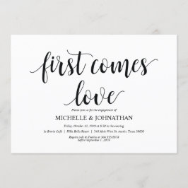 最初に愛、婚約パーティの招待を来ます 招待状