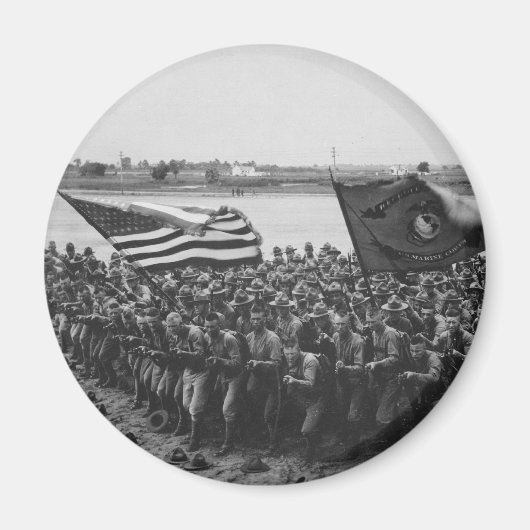 最初に戦う – 米海兵隊 – 1918 マグネット (正面)