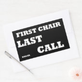 最初に椅子最後の呼出し 長方形シール (封筒)