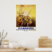 最初に民主主義のために戦う~米海兵隊 ポスター (キッチン)