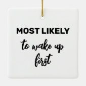 最初に目が覚める可能性が高い セラミックオーナメント (裏面)