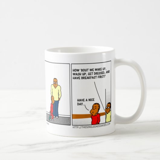 最初に目覚めて下さい コーヒーマグカップ (右)