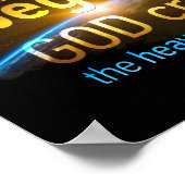 最初に神はキリスト教の信仰の聖句を創造した ポスター (角)