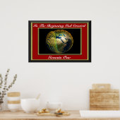 最初に神は創世記レッドを創造した ポスター (キッチン)