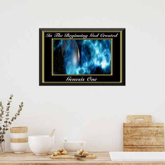 最初に神は創世記1を創造した ポスター (キッチン)