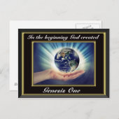 最初に神は創世記1惑星Blを創造した ポストカード (正面/裏面)