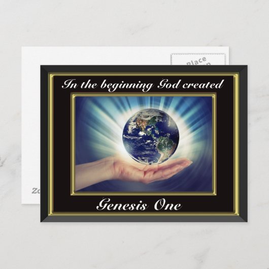 最初に神は創世記1惑星Blを創造した ポストカード (正面/裏面)