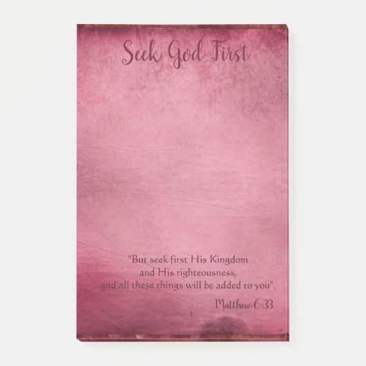 最初に神を求めて励ます ポストイット (正面)