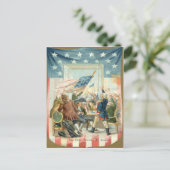 最初に米国の旗議会7月第4 ポストカード (スタンド正面)