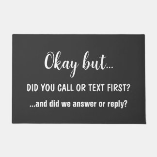 最初に電話か文字は?失礼おもしろいな ドアマット