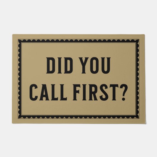 最初に電話した?ドアマおもしろいット ドアマット (正面)