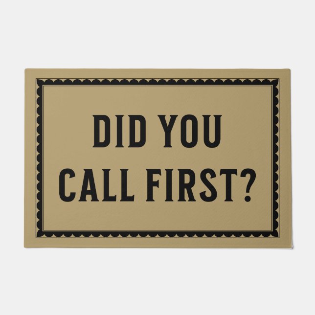 最初に電話した？ドアマおもしろいット ドアマット (正面)