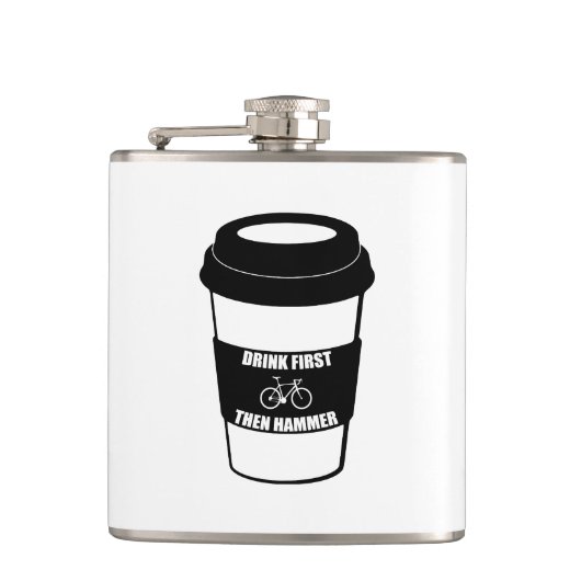 最初に飲み、次にハンマー フラスク (正面)