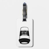 最初に飲み、次にパドル ラゲッジタグ (裏面縦)