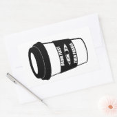 最初に飲み、次にパドル 長方形シール (封筒)