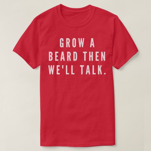 最初に髭を生やしてから話し合う Tシャツ (デザイン正面)