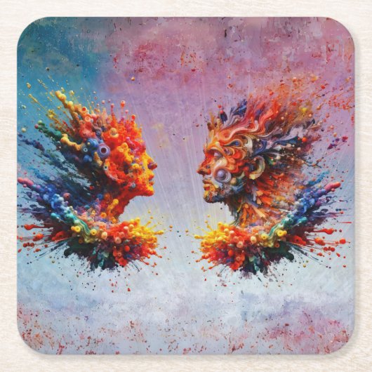 最初に… スクエアペーパーコースター (正面)