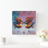 最初に… スクエア壁時計 (ホーム)