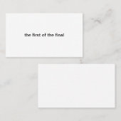 最初に 名刺 (正面/裏面)